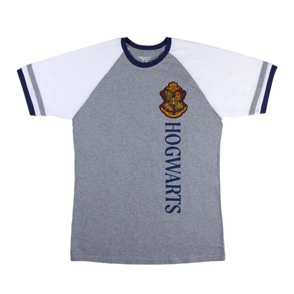 NWT Harry Potter Hogwart Crest Adult Raglan T-Shirt Size Small